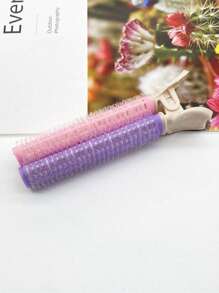 2pcs Fluffy Hair Clip - Pink - View 2