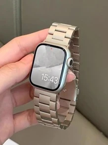 1 Dây đeo đồng hồ có thể điều chỉnh bằng thép không gỉ Tương thích với Apple Watch - trắng - Xem 1