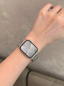 1 Dây đeo đồng hồ có thể điều chỉnh bằng thép không gỉ Tương thích với Apple Watch - trắng - Xem 4