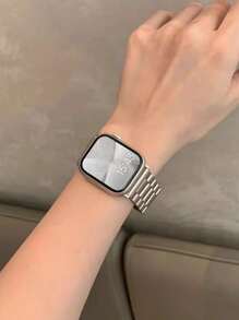 1 Dây đeo đồng hồ có thể điều chỉnh bằng thép không gỉ Tương thích với Apple Watch - trắng - Xem 5