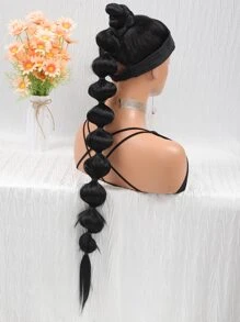 Phần mở rộng tóc tổng hợp đuôi ngựa cực dài - màu đen - Xem 5