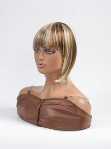 Short Straight Synthetic Hair Bangs - Piano Color - View 4