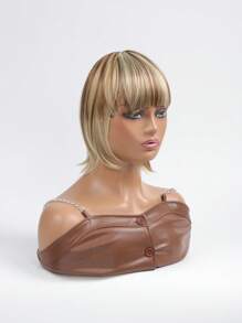 Short Straight Synthetic Hair Bangs - Piano Color - View 5