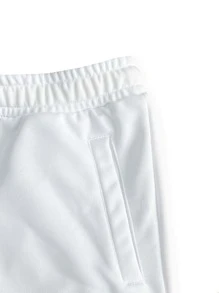 Manfinity Homme Men Drawstring Waist Shorts - White - View 4