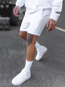 Manfinity Homme Men Drawstring Waist Shorts - White - View 6