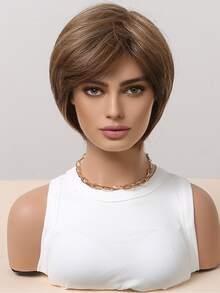 短直筒人造假髮帶劉海 - 間色 - 查看 8