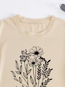 Mulvari Camiseta con estampado floral - Albaricoque - Ver 3