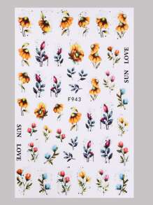 FULL BEAUTY 2張印花美甲貼紙 - 彩色 - 查看 3