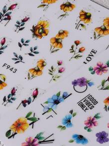 FULL BEAUTY 2張印花美甲貼紙 - 彩色 - 查看 6