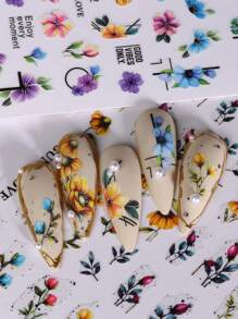 FULL BEAUTY 2張印花美甲貼紙 - 彩色 - 查看 8