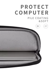 canvas artisan 帆布工匠 1 件斑马纹超薄防水 PU 笔记本包笔记本电脑内胆包适用于 HP Probook、笔记本电脑包、便携式笔记本电脑内胆包适用于 Macbook - 黑色 - 查看 7