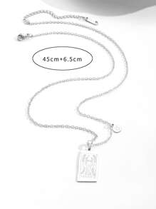 1 PC Thời Trang 12 Chòm Sao Tarot Vòng Cổ Cho Nữ Cho Đảng Quà Tặng Sinh Nhật, Trang Sức Inox - Bạc - Xem 7