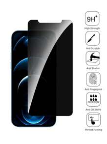 2入組螢幕隱私保護鋼化膜適用於iphone,私人屏幕保護膜 - 黑色 - 查看 6