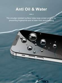 2入組螢幕隱私保護鋼化膜適用於iphone,私人屏幕保護膜 - 黑色 - 查看 5
