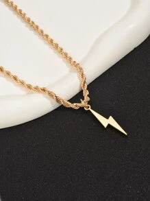 1 vòng cổ nam sét quyến rũ, trang sức bằng thép không gỉ - Vàng - Xem 2