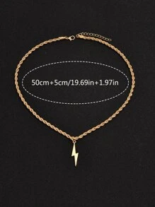 1 vòng cổ nam sét quyến rũ, trang sức bằng thép không gỉ - Vàng - Xem 5