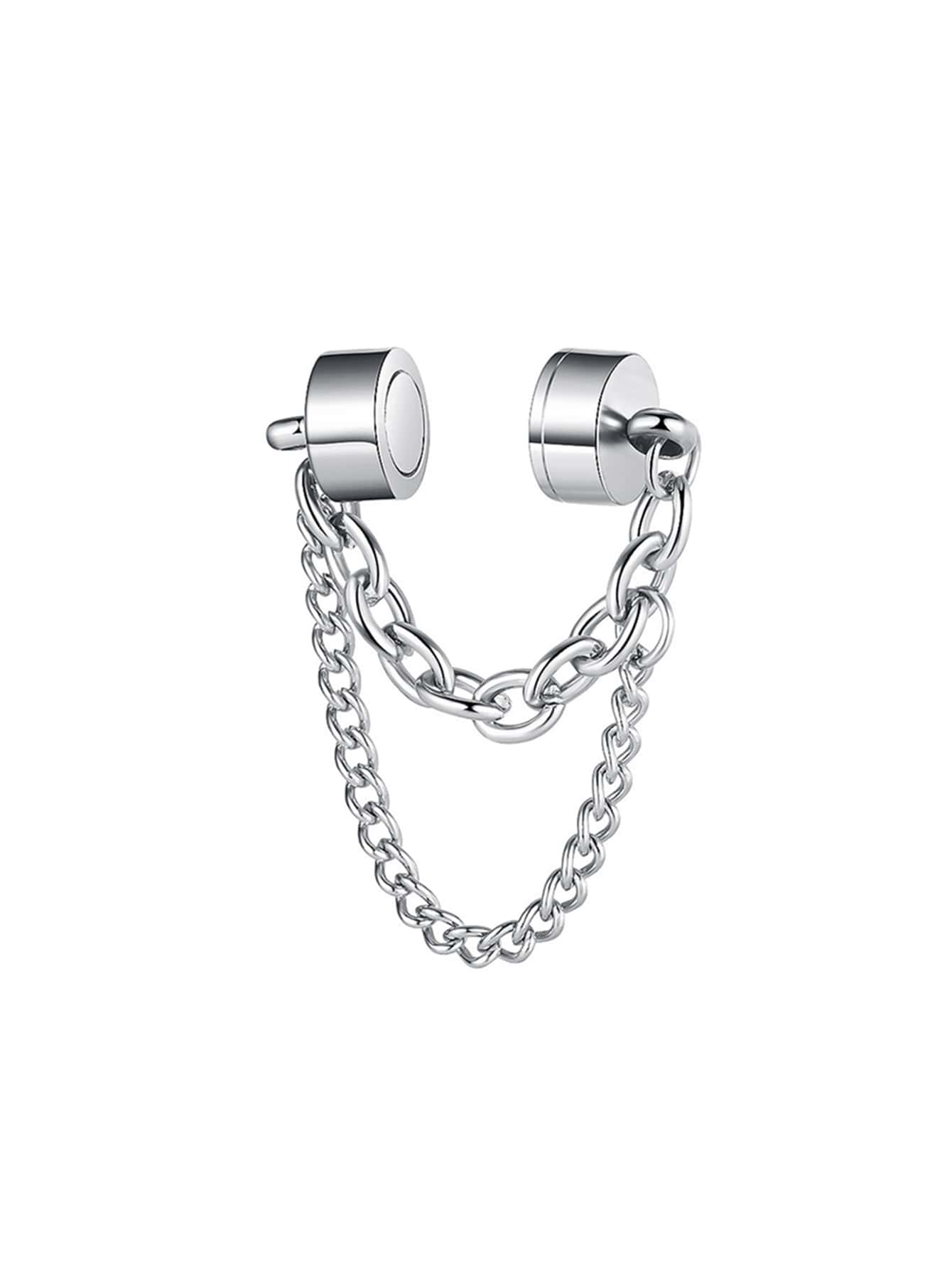 Nam 1 Miếng Trang trí chuỗi Từ tính Vòng bít tai , Thép không gỉ Đồ trang sức , Đối với Đồ trang sức Qủa tặng Và Buổi tiệc - Bạc - Xem 1