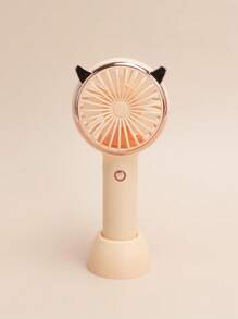 1入組塑料電風扇現代家用耳飾電風扇 - 黃色 - 查看 1