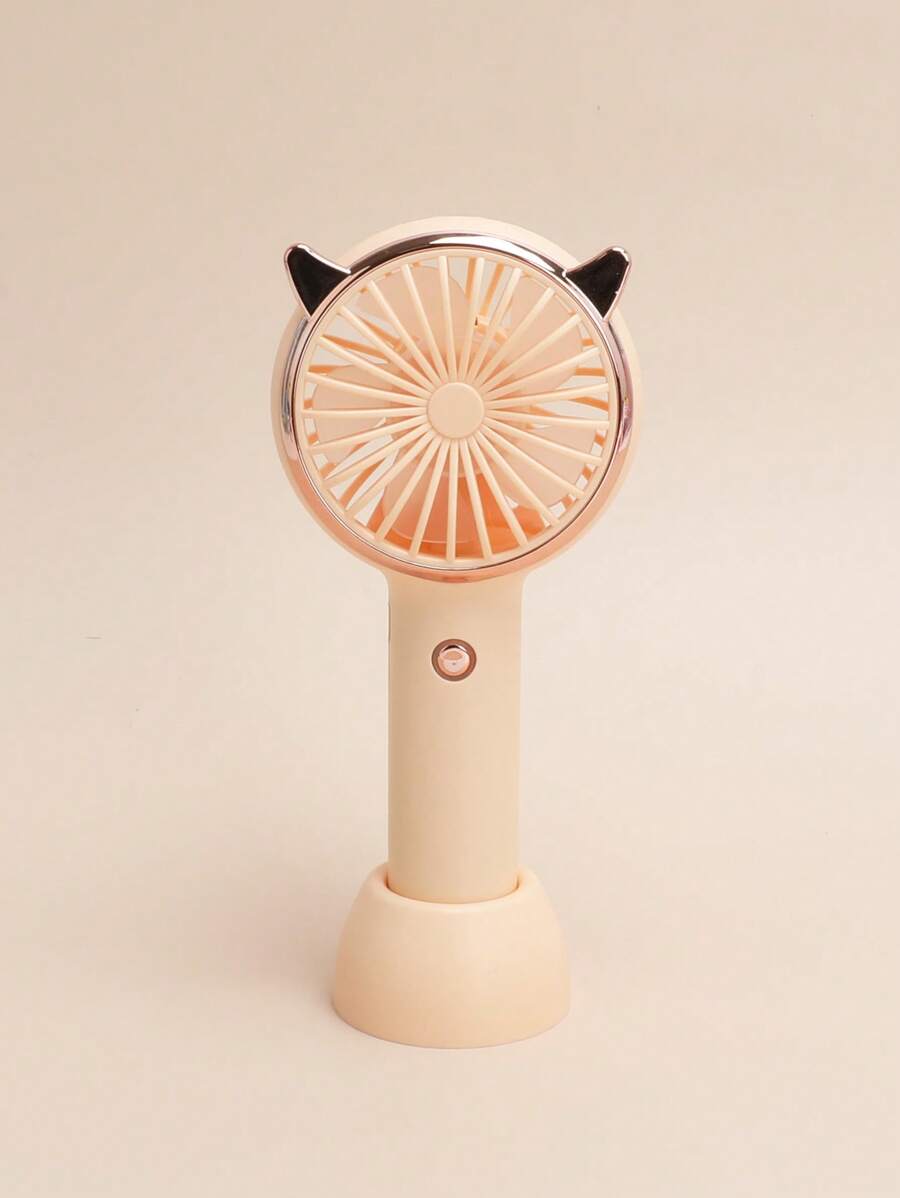 1入組塑料電風扇現代家用耳飾電風扇 - 黃色 - 查看 1