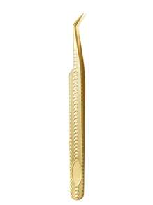 Glamlash 1pc MH-05 High-Grade 420 Stainless Steel Superhard Eyelash Extension Tweezer - Gold - View 2