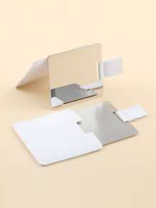 1 pieza Espejo portátil, espejo de vanidad, espejo de bolsillo, espejo pequeño, decoración para la sala de estar, dormitorio, baño del hogar, artículo de viaje, boda, fiesta, cumpleaños, regalos para hombres, mamá, papá, mejores amigos, maestro, Año Nuevo, accesorios, regalo divertido - Blanco - Ver 4