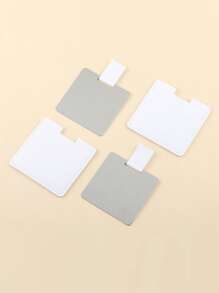 1 pieza Espejo portátil, espejo de vanidad, espejo de bolsillo, espejo pequeño, decoración para la sala de estar, dormitorio, baño del hogar, artículo de viaje, boda, fiesta, cumpleaños, regalos para hombres, mamá, papá, mejores amigos, maestro, Año Nuevo, accesorios, regalo divertido - Blanco - Ver 3