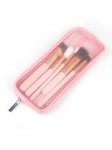 RANCAI 1 件网状化妆刷包旅行化妆工具收纳袋小化妆包旅行洗漱包铅笔盒化妆师收纳包