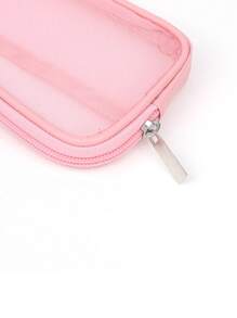 RANCAI 1 件网状化妆刷包旅行化妆工具收纳袋小化妆包旅行洗漱包铅笔盒化妆师收纳包