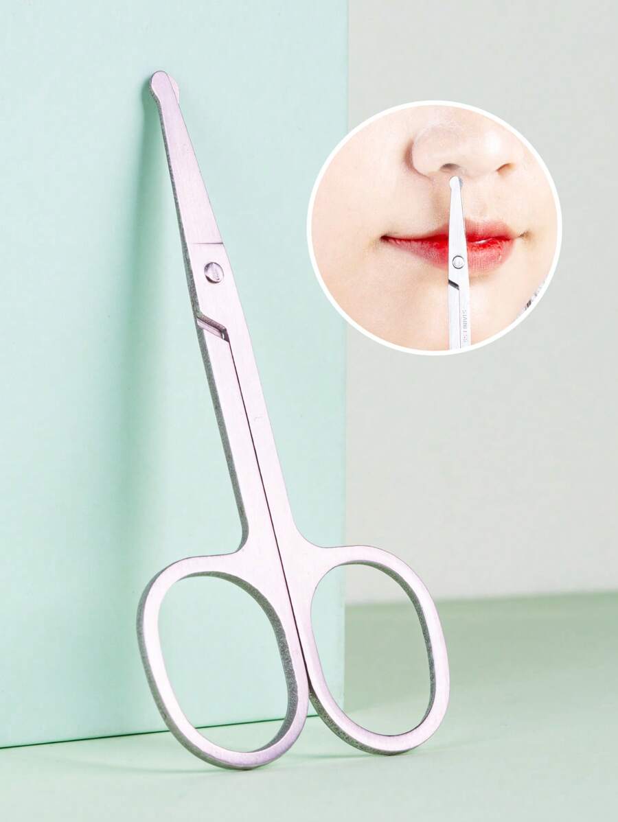 NEFOUME Stainless Steel Nose Hair Scissors - Silver - View 1