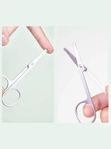 NEFOUME Stainless Steel Nose Hair Scissors - Silver - View 2