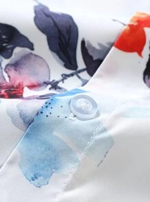 Manfinity RSRT 男士印花襯衫不帶T恤 - 白色 - 查看 6