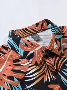 Manfinity RSRT Manfinity RSRT Men Tropical Print Beach Shirt Without Tee