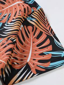 Manfinity RSRT Manfinity RSRT Men Tropical Print Beach Shirt Without Tee