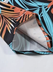 Manfinity RSRT Manfinity RSRT Men Tropical Print Beach Shirt Without Tee