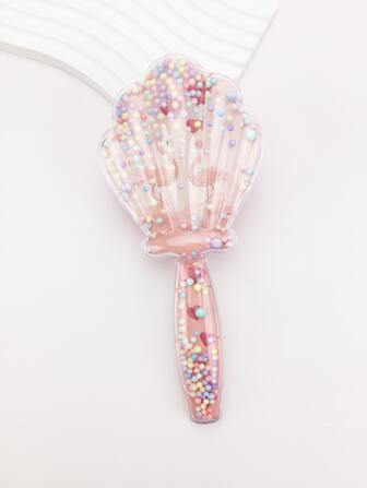 1支贝壳形按摩发梳，返校季、旅行度假必备，女士美发配件，梳子，边缘梳，梳子，解结梳，球形梳，迷你发梳套装，木梳，发梳，边缘梳，发梳套装，梳子，迷你发梳，解结梳，发梳，理发师，美发设备，小梳子，迷你发梳，发型，美发，发梳，发梳套装，梳子，卷发梳，解结梳，女士发梳，理发师配件，理发店，美发设备