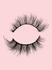 1對15mm自然分離式假睫毛 - 黑色 - 查看 4