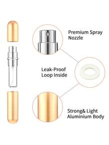 4入組5ML迷你便攜可填充香水瓶噴瓶 - 彩色 - 查看 2