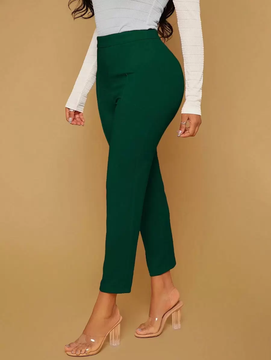 SHEIN SXY Summer Trousers Solid Color Work High Waist Trousers
