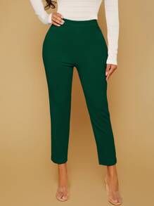 SHEIN SXY Summer Trousers Solid Color Work High Waist Trousers
