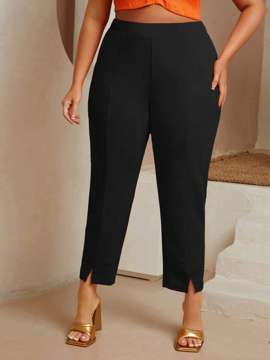 SHEIN SXY Plus Split Hem Pants