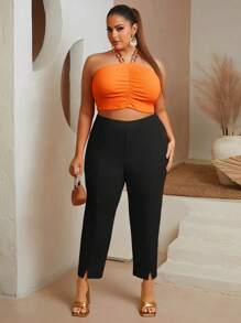 SHEIN SXY Plus Split Hem Pants