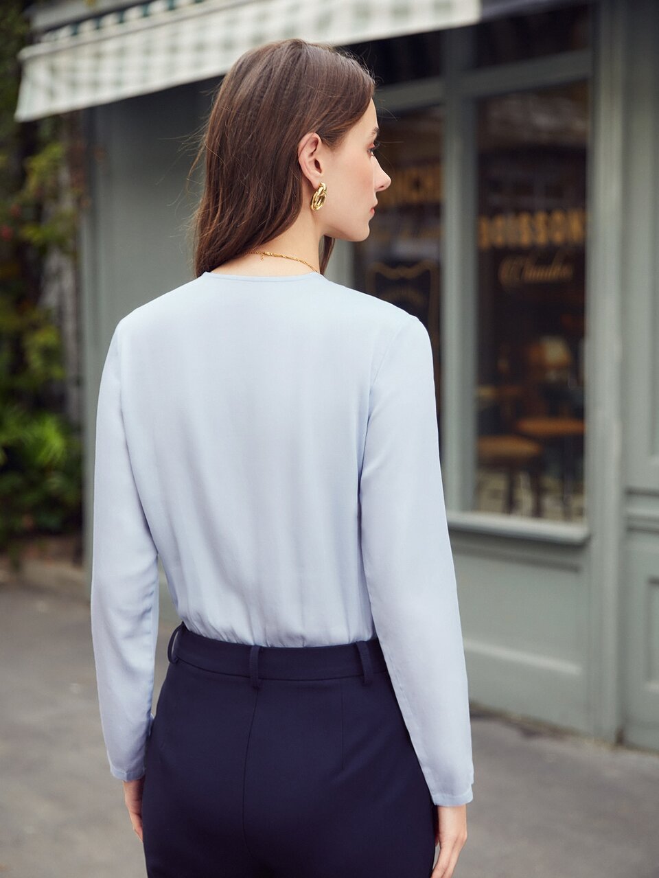 VISCOSE GATHERED WRAP BODYSUIT