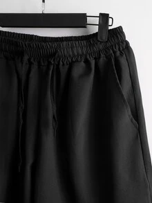 Manfinity RSRT Men Striped & Flamingo Print Shirt & Drawstring Waist Shorts Without Tee - Black - View 6