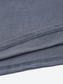 Autism Heroes 山圖案落肩袖超大號T恤 - 霧霾藍 - 查看 5