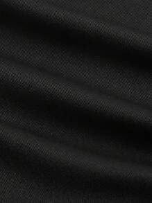 SHEIN ICON 鏤空側邊十字交叉緊身打底褲 - 黑色 - 查看 8