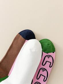 3雙女式兔子圖案時尚過膝襪適合日常生活