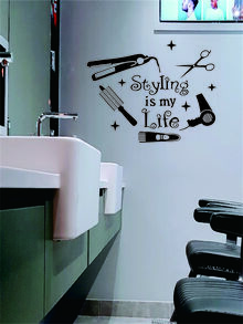 1入組標語圖案牆貼 - 黑色 - 查看 4