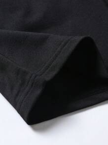 Manfinity Homme Men Two Tone Letter Graphic Tee & Drawstring Waist Shorts - Multicolor - View 4