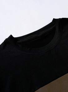 Manfinity Homme Men Two Tone Letter Graphic Tee & Drawstring Waist Shorts - Multicolor - View 5