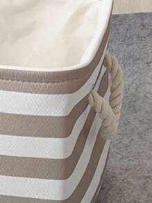 1pc Cartoon Giraffe Pattern Laundry Basket, Multifunction Storage Basket For Household - Grey - View 5
